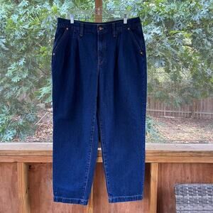 Madewell Women's Baggy Straight Jeans Dark Wash Size 32